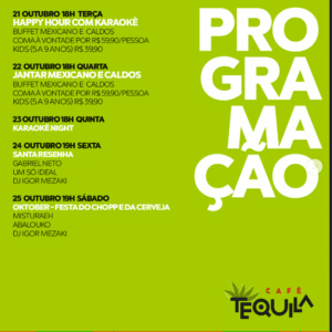 AGENDA DA SEMANA